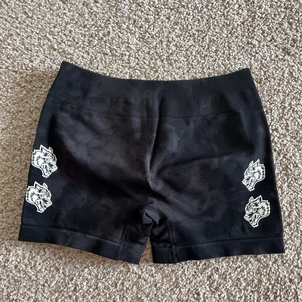 DarcSport Quad Wolf Everson "Katya" Shorts in Tonal Black Jumbo Marble